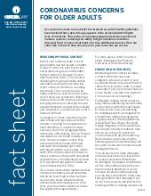 Thumbnail of the PDF version of Coronavirus Concerns for Older Adults